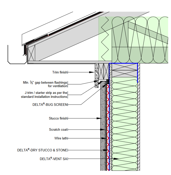 top of wall rainscreen system details